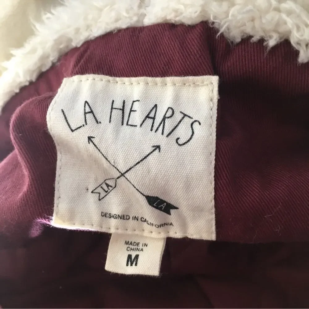 PacSun LA Hearts Coat Red Shawl Collar Tech Preppy Western 🎉 Host Pick 🎉 Size M